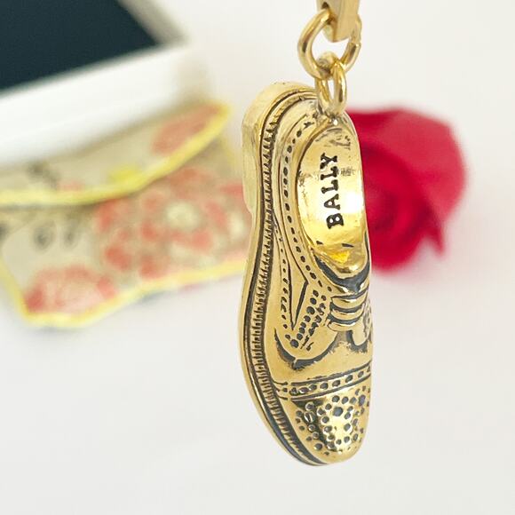 BALLY Vintage Key Gold Chain Mens Shoe Unisex - Picture 3 of 10